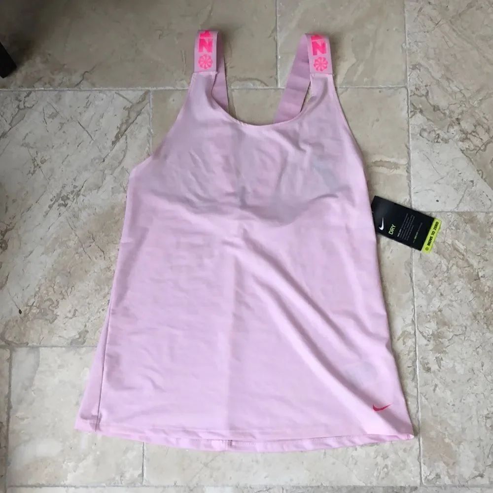 Nike dri fit tank top retro logo straps XS NWT